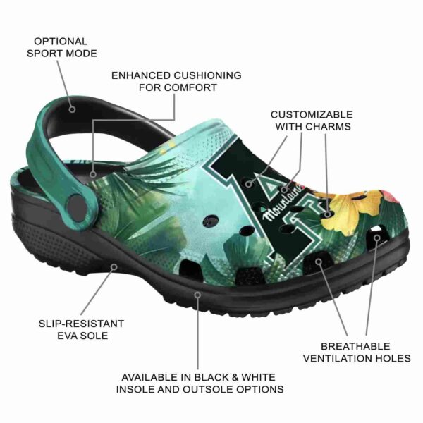 personalized appalachian state mountaineers tropical vibes clog new arrival