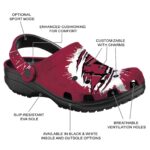 Personalized Arizona Cardinals Splash Motif Background Crocs Best selling