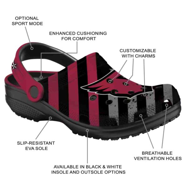 personalized arizona cardinals star spangled graphic crocs new arrival
