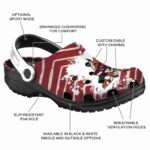 personalized arizona coyotes zigzag paint burst clog best selling