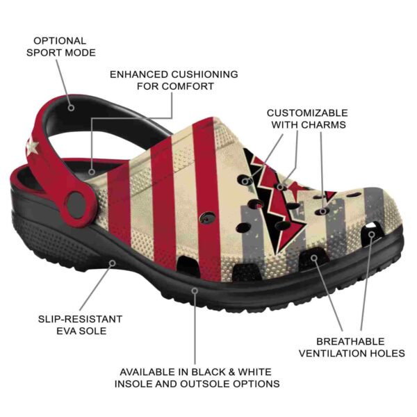 personalized arizona diamondbacks star spangled graphic crocs new arrival