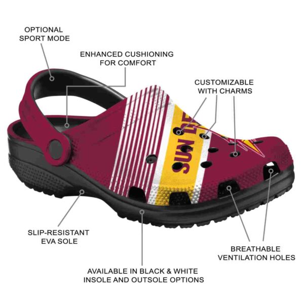 personalized arizona state sun devils vibrant dual tone crocs new arrival