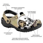 personalized army black knights football helmet clog best selling