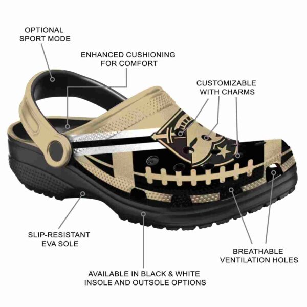 personalized army black knights football motif clog new arrival