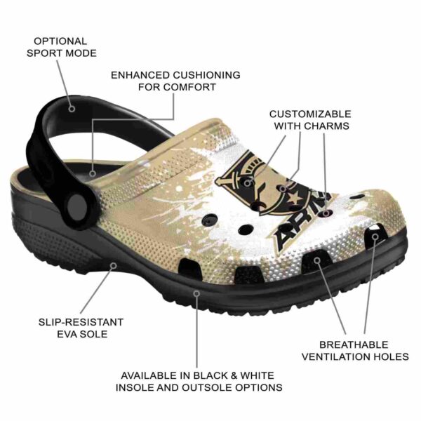 personalized army black knights splash art clog new arrival