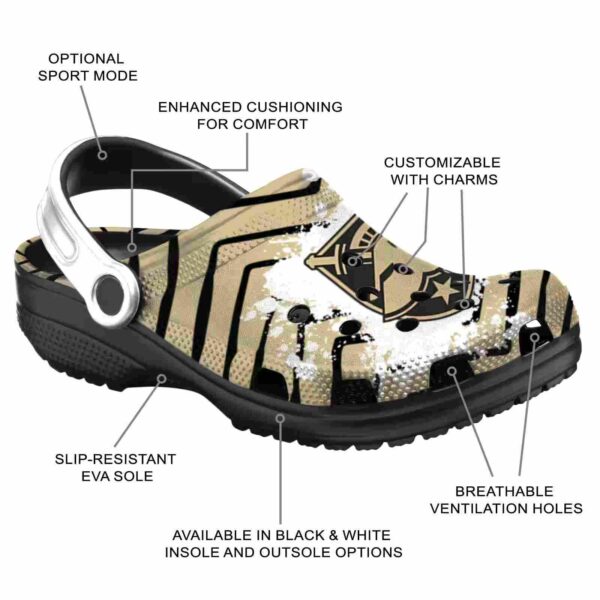 personalized army black knights zigzag paint burst clog new arrival
