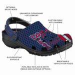 Personalized Atlanta Braves Contrasting Stripes Crocs Best selling