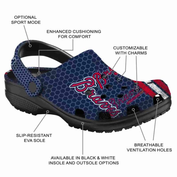 personalized atlanta braves contrasting stripes crocs new arrival