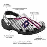 Personalized Atlanta Braves Pinstripe Pattern Crocs Best selling