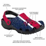 Personalized Atlanta Braves Vertical Stripes Crocs Best selling