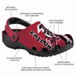 Personalized Atlanta Falcons Contrasting Stripes Crocs Best selling