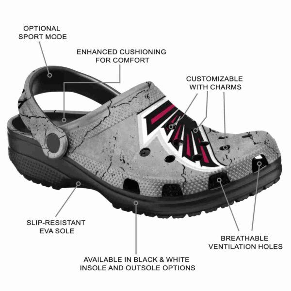 personalized atlanta falcons cracked texture crocs new arrival