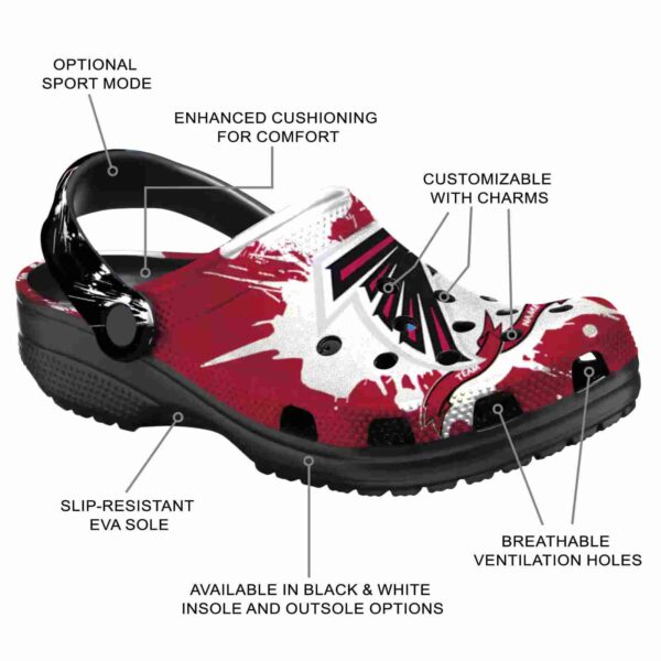 personalized atlanta falcons splatter pattern crocs new arrival