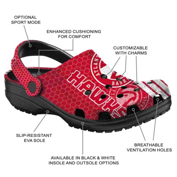 personalized atlanta hawks contrasting stripes clog new arrival