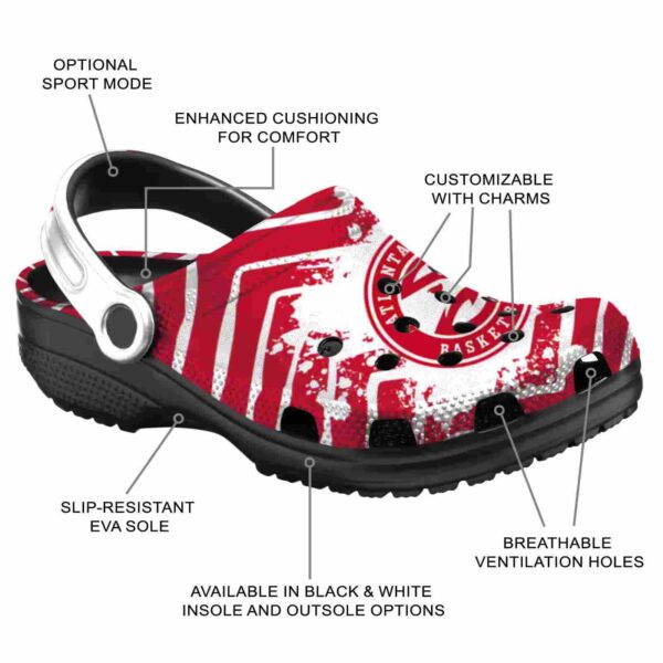 personalized atlanta hawks zigzag paint burst clog new arrival
