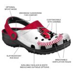 personalized ball state cardinals baseball motif clog best selling