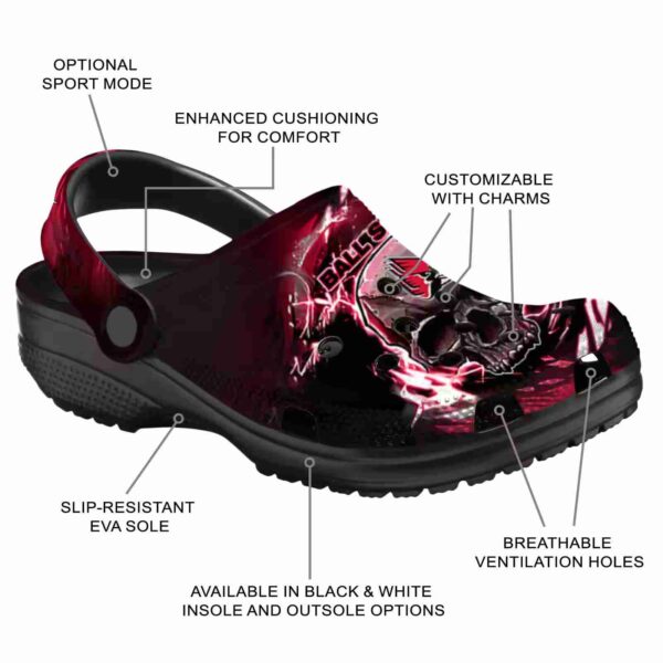 personalized ball state cardinals gothic skull clog new arrival