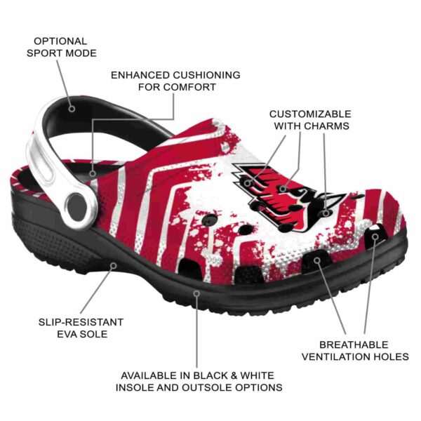 personalized ball state cardinals zigzag paint burst clog new arrival