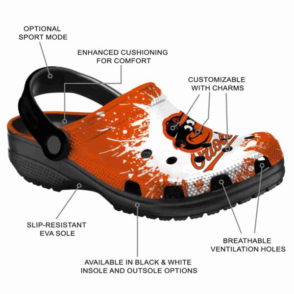 personalized baltimore orioles splash art crocs new arrival