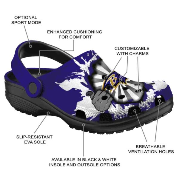 personalized baltimore ravens gripping hand crocs new arrival