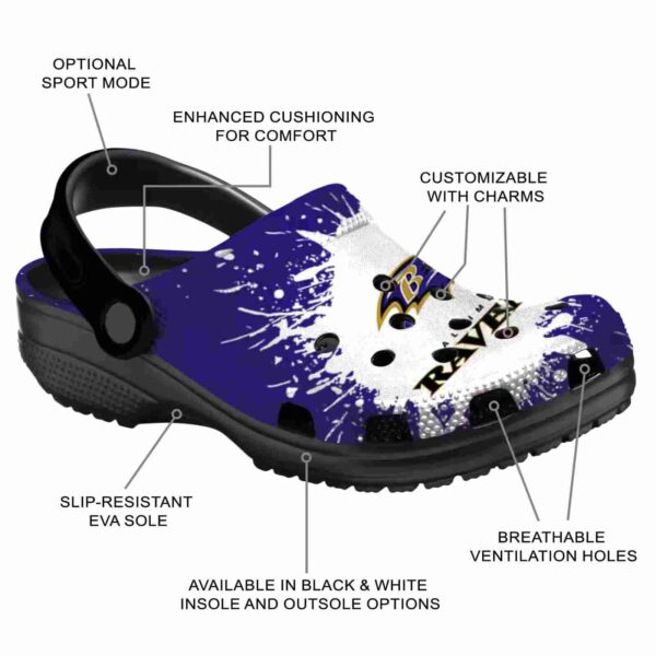 personalized baltimore ravens splash art crocs new arrival