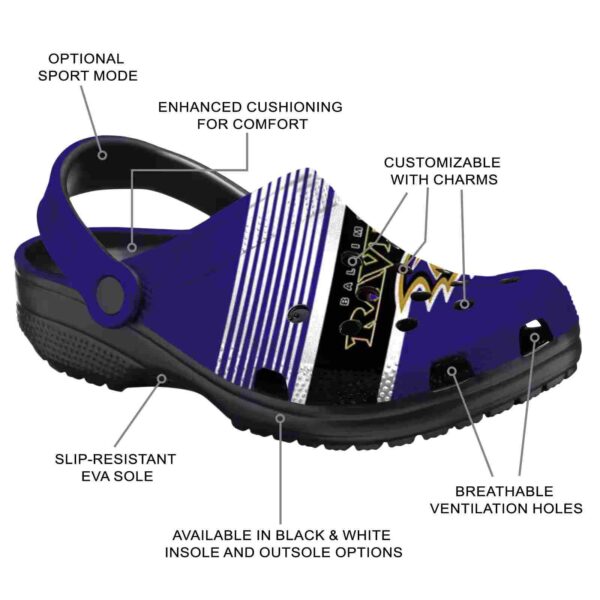 personalized baltimore ravens vibrant dual tone crocs new arrival