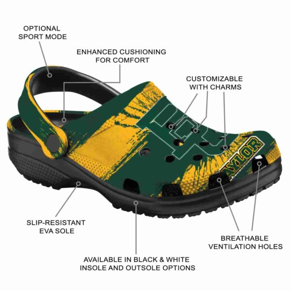 personalized baylor bears paint splatter graphics clog new arrival