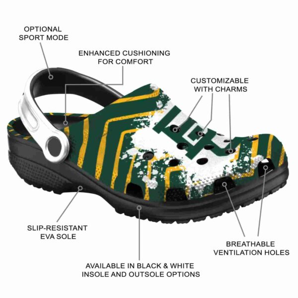 personalized baylor bears zigzag paint burst clog new arrival
