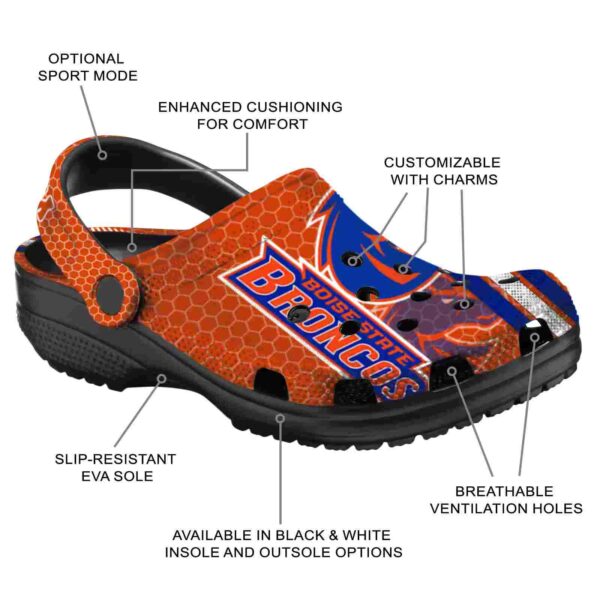 personalized boise state broncos contrasting stripes clog new arrival