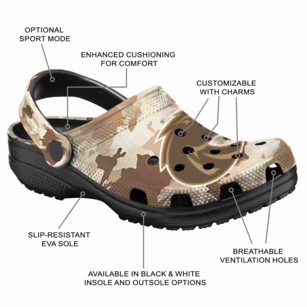personalized boise state broncos desert camo clog new arrival