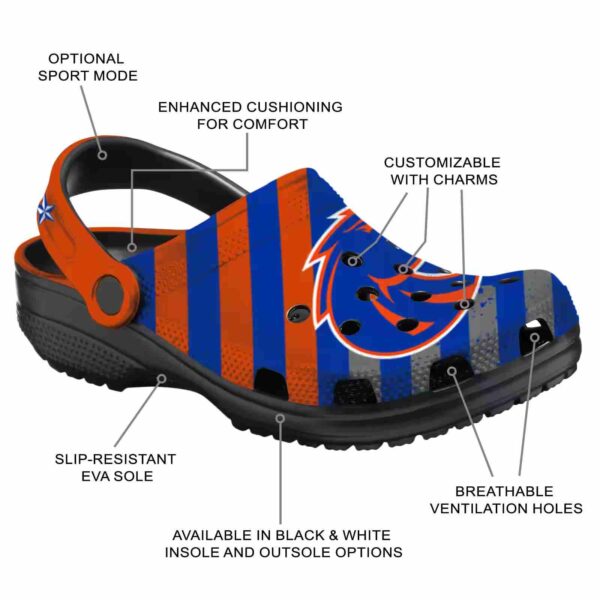 personalized boise state broncos star spangled graphic clog new arrival