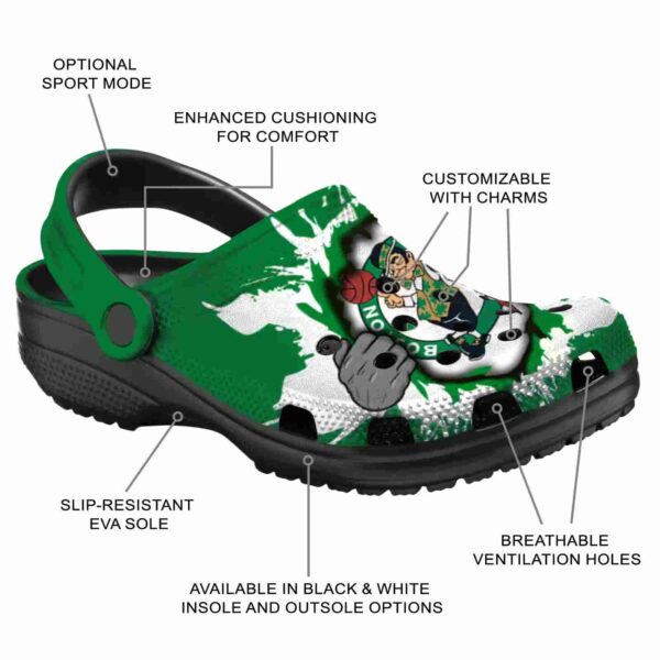 personalized boston celtics gripping hand crocs new arrival