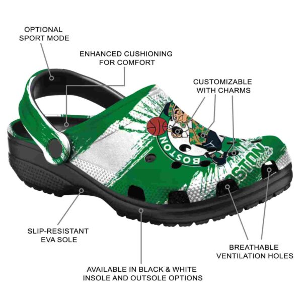 personalized boston celtics paint splatter graphics crocs new arrival