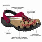 personalized boston college eagles baseball motif clog best selling