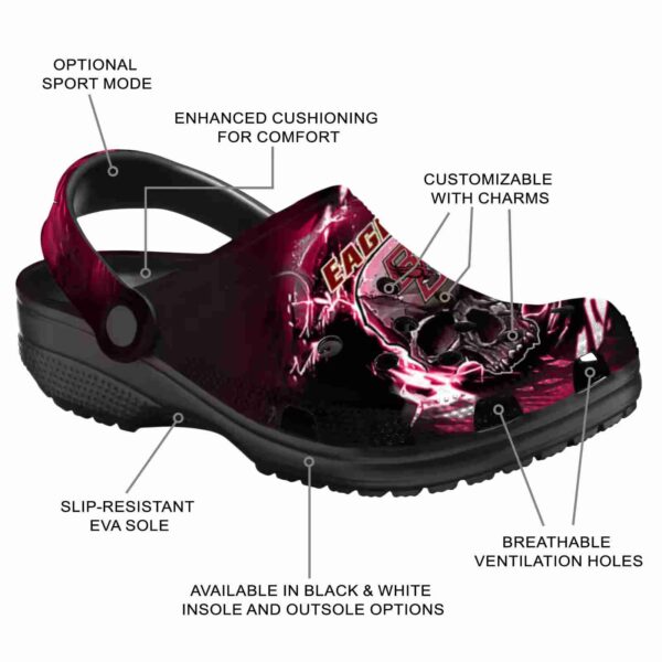personalized boston college eagles gothic skull clog new arrival