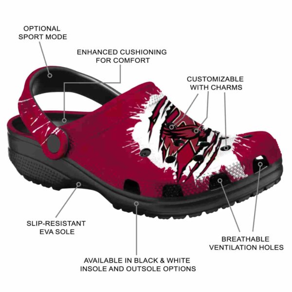 personalized boston college eagles splash motif background clog new arrival