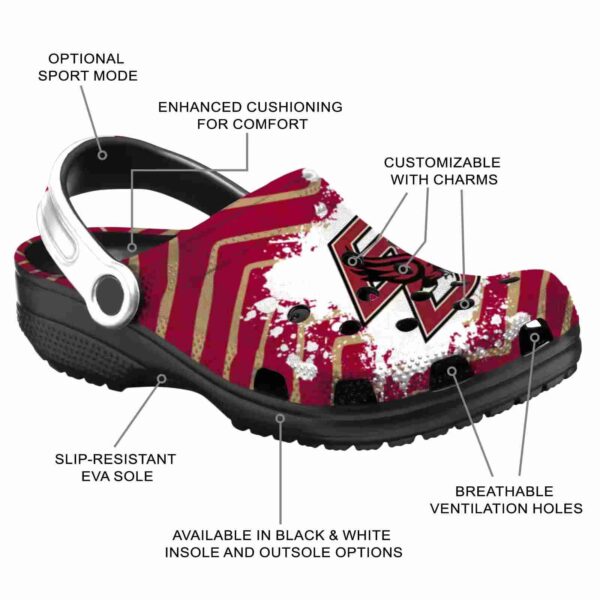 personalized boston college eagles zigzag paint burst clog new arrival