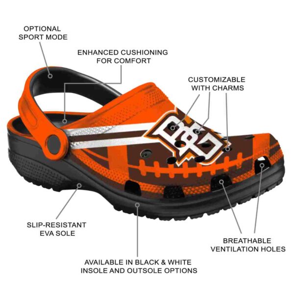 personalized bowling green falcons football motif clog new arrival