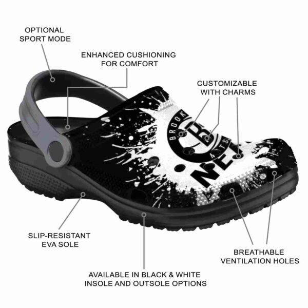 personalized brooklyn nets splash art clog new arrival