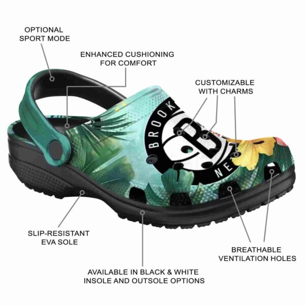 personalized brooklyn nets tropical vibes clog new arrival