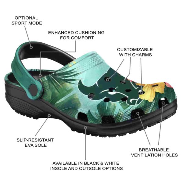 personalized buffalo bulls tropical vibes clog new arrival