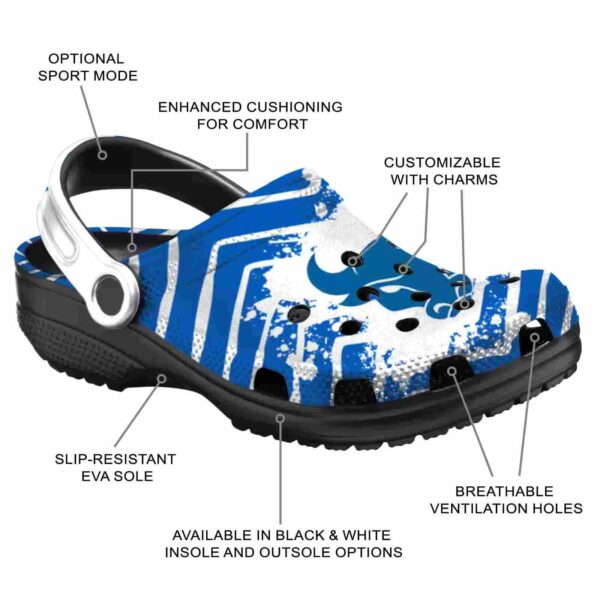 personalized buffalo bulls zigzag paint burst clog new arrival
