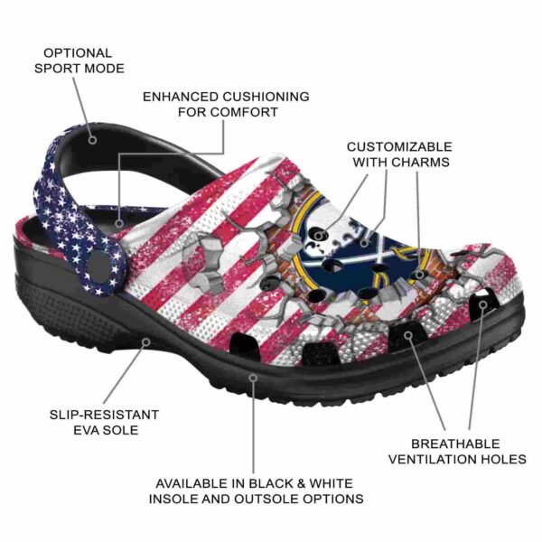personalized buffalo sabres freedom splinter clog new arrival