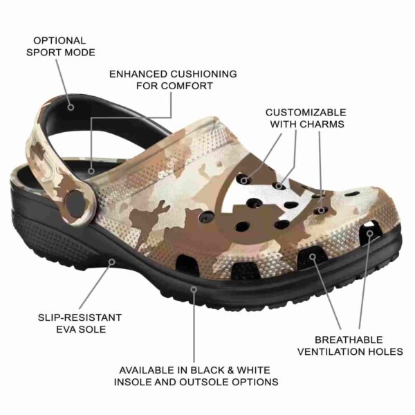 personalized byu cougars desert camo clog new arrival