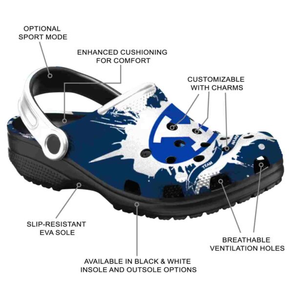 personalized byu cougars splatter pattern clog new arrival