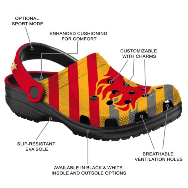 personalized calgary flames star spangled graphic clog new arrival