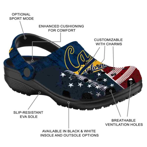personalized california golden bears star spangled side pattern clog new arrival