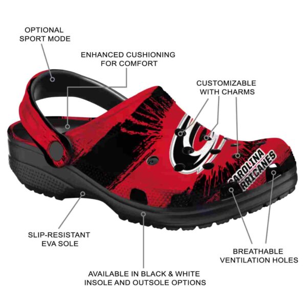 personalized carolina hurricanes paint splatter graphics clog new arrival