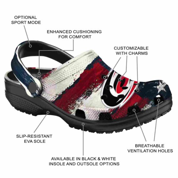 personalized carolina hurricanes patriotic stripes clog new arrival