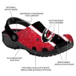 personalized carolina hurricanes vertical stripes clog best selling